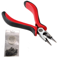 MINI CRIMPING PLIERS TRACE MAKING KIT 100 MINI CRIMPS AND 100 5mm RIG BEADS 