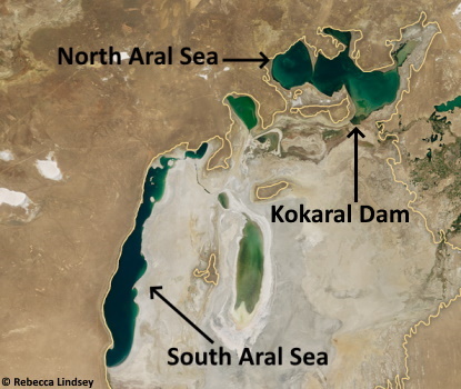 Aral Sea in 2016